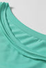 Mint Green Raw Edge Patch Pocket Oversized Top and Shorts Set