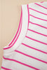Rose Stripe Casual  Tee and Wide Leg Pants Set