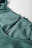 Mist Green Puff Sleeve Loose Fit Tiered Ruffle Mini Dress