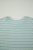 Rose Stripe Raised Rib Loose Tee Drawstring Elastic Waist 2pcs Short Set