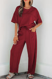 Mint Green Drop Shoulder Boxy Tee and Barrel Pants Set