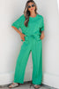 Mint Green Drop Shoulder Boxy Tee and Barrel Pants Set