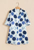 Green Polka Dot Print Flounced Half Sleeve Casual Vacation Style Mini Dress