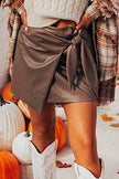 Faux Leather Mini Skirt