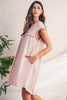 Mint Green Frilled Trim Crewneck Loose Fit Mini Dress