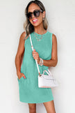 Phalaenopsis Mineral Wash Pocket Tank Mini Dress