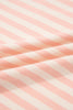 Yellow Stripe Contrast Neck Loose Tee and Drawstring Shorts Set