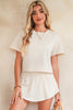 Black Cropped Tee and Ruffle High Waist Skort Set