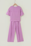 Mint Green Drop Shoulder Boxy Tee and Barrel Pants Set