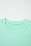 Moonlight Jade Drawstring Elastic Waistband Solid Color Two Piece Casual Set
