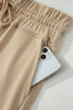 Mist Blue Solid Color Loose Tee Drawstring Wide Leg Pants 2pcs Outfit