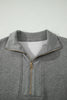 Light Grey Half Zip Polo Tee Casual Pant Set