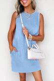Phalaenopsis Mineral Wash Pocket Tank Mini Dress