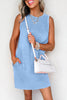 Phalaenopsis Mineral Wash Pocket Tank Mini Dress