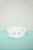 Pink Stripe Oversize Mock Neck Sweatshirt and Shorts Set