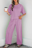 Mint Green Drop Shoulder Boxy Tee and Barrel Pants Set