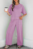 Mint Green Drop Shoulder Boxy Tee and Barrel Pants Set