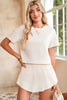 Black Cropped Tee and Ruffle High Waist Skort Set