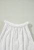White Lace Sleeveless Knot Hollow Out Back Tied Waist Mini Dress