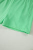 Sky Blue Slim Tank Top Elastic High Waist Shorts 2pcs Outfit