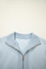 Light Grey Half Zip Polo Tee Casual Pant Set