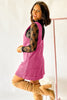 Black Corduroy Exposed Seam Sleeveless Mini Dress