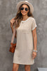 Apricot Twisted Ribbed Color Block Trim T Shirt Shift Dress