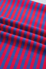 Green Stripe Striped Ribbed Cotton Two-Piece Pant Set with Chest Patch Detail